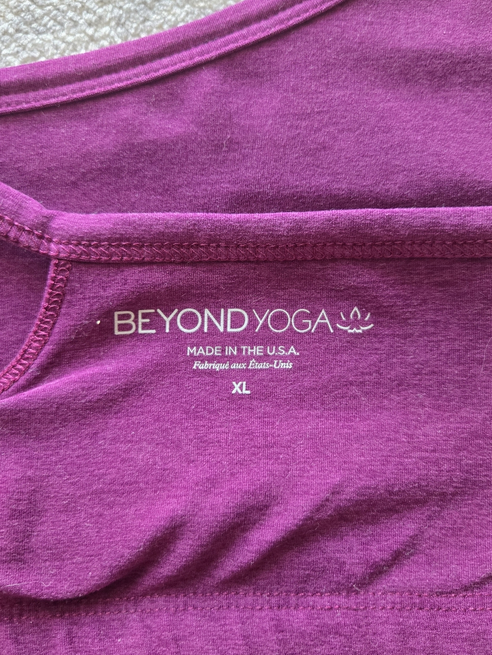 Beyond Yoga Magenta Cropped Tank Top Size XL - Picture 2 of 5